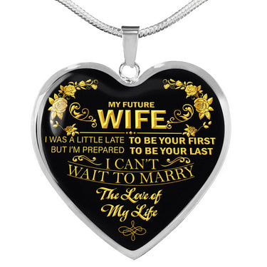 The Most Meaningful Gifts to My Future Wife Frame, Gifts for Women who Have Everything Gift I Love You Life On Xmas, Birthday Luxury Necklace, Valentine